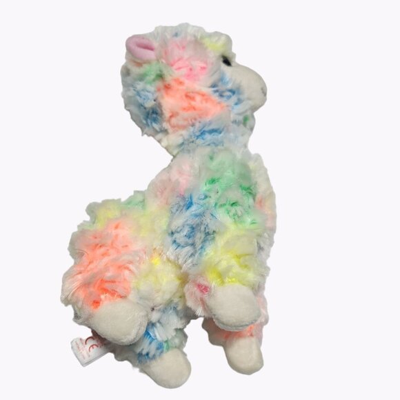 TY Lola Rainbow Llama 9 inch Plush Alpaca Colorful Stuffed Animal Toy - Picture 3 of 6